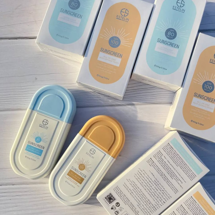 ضدآفتاب تینتی و بی رنگ استیلین حجم 100میلی spf100وspf80